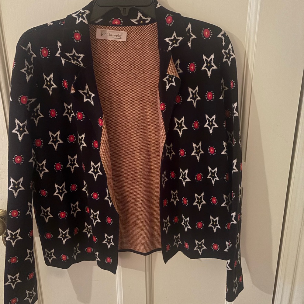 Stunning Black Star Patterned Cardigan